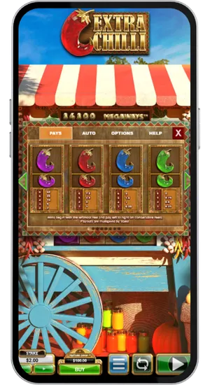 Extra Chilli Megaways tabella dei pagamenti con i valori di tutti i simboli del gioco